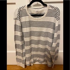Grey and Black Long-sleeve Waffle Top